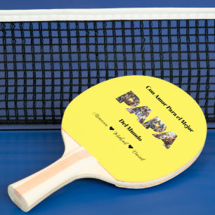 Raquette De Ping Pong Simple script photo meilleur papa jamais espagnol