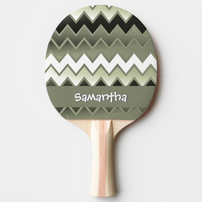 Raquette De Ping Pong Simplement ZigZag - Vert olive (Devant)