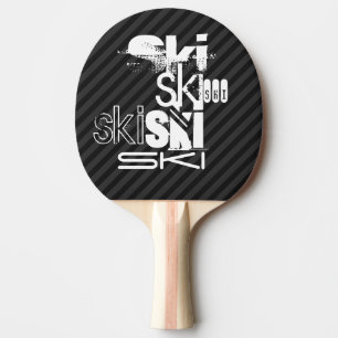 Raquette De Ping Pong Ski ; Gris Noir & Sombre