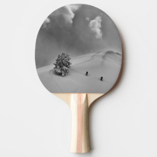 Raquette De Ping Pong Skieurs de randonnée dans la poudreuse