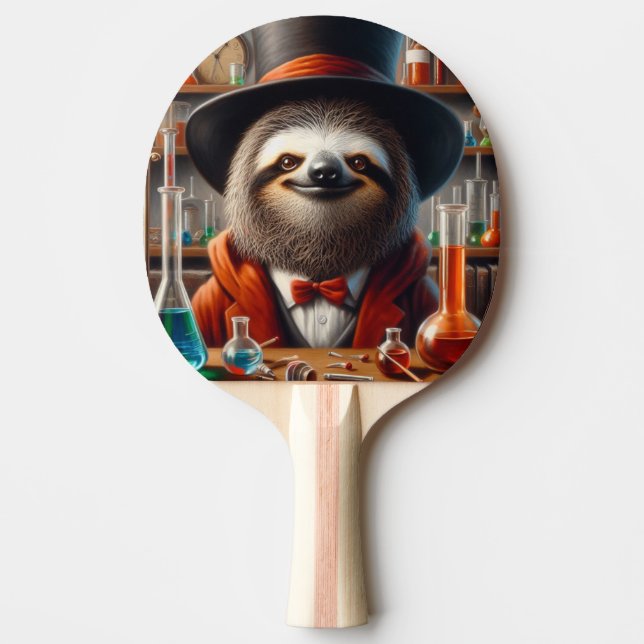 Raquette De Ping Pong Sloth Mad Scientifique (Devant)