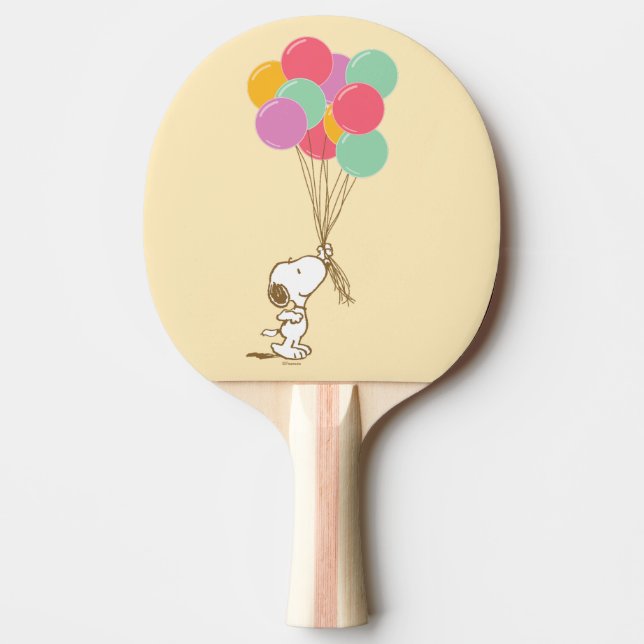 Raquette De Ping Pong Snoopy et ballons (Devant)