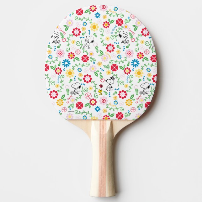 Raquette De Ping Pong Snoopy So Sweet Flower Motif (Devant)