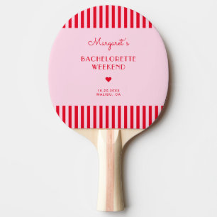 Raquette De Ping Pong Soirée d'enterrement de vie de jeune fille rayures
