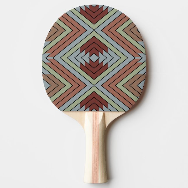 Raquette De Ping Pong South West American Indian Style Patterned Art (Devant)