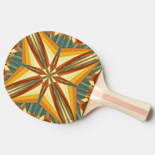 Raquette De Ping Pong Southwestern Golden Sun Rays Design indien