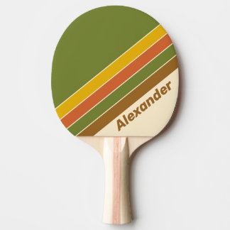 Raquette De Ping Pong Sport Sunrise Trèfle Rayé avec Nom