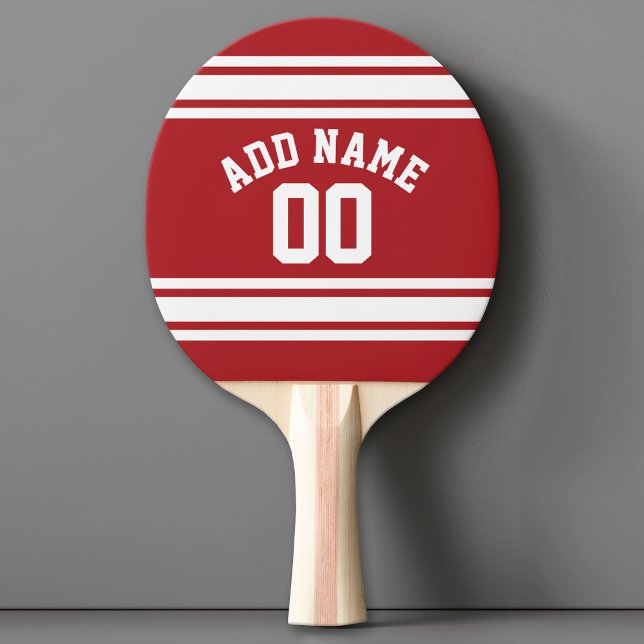 Raquette De Ping Pong Sports Jersey with Your Name and Number (Custom Ping Pong Paddle - Team or College colors Sports Jersey)