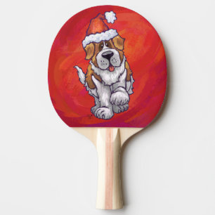 Raquette De Ping Pong St Bernard Noël En Rouge