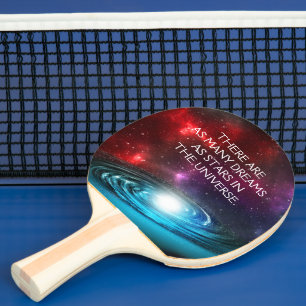 Raquette De Ping Pong Starfield avec poussière cosmique multicolore