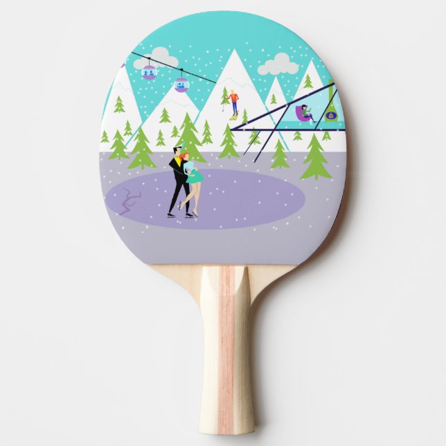 Raquette De Ping Pong Station de ski d'hiver Ping Pong Paddle (Devant)