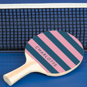 Raquette De Ping Pong Strip Trendy Preppy Name