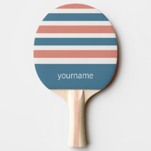 Raquette De Ping Pong Stripes Motif personnalisé monogramme ping pong pa