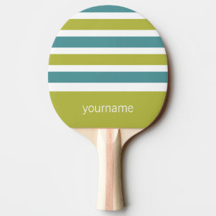 Raquette De Ping Pong Stripes Motif personnalisé monogramme ping pong pa