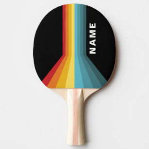 Raquette De Ping Pong Stripes rétro personnalisées
