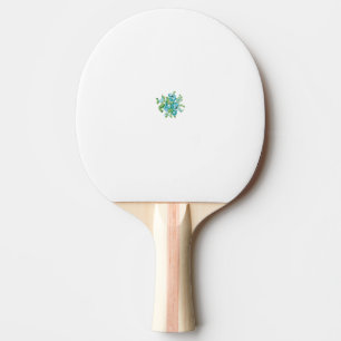 Raquette De Ping Pong Style Décoratif, Crème Menthe, Bleu Fontaine, Turq