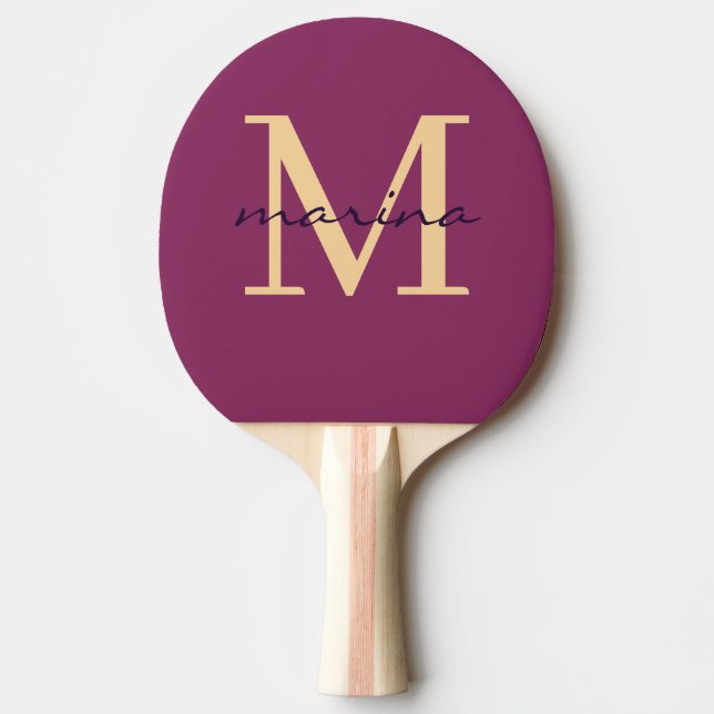 Raquette De Ping Pong Stylis et monogrammed personnalisé (Devant)