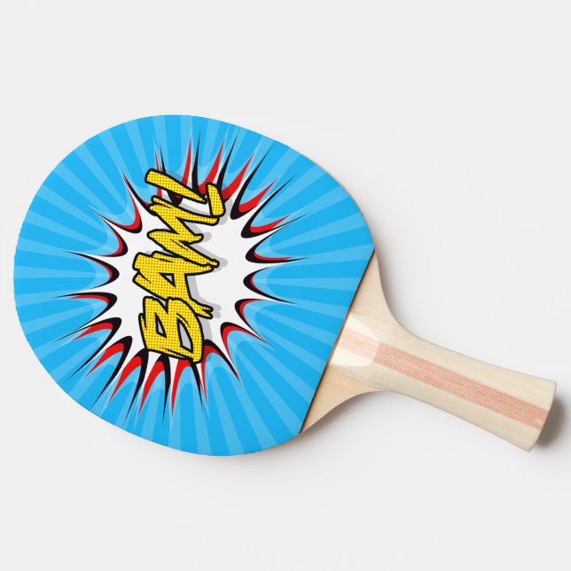 Raquette De Ping Pong Super Héros Classic Bam ! Bulle d'action (Côté)