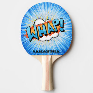 Raquette De Ping Pong Super Whap Bleu ! Pagaie personnalisée Superhero