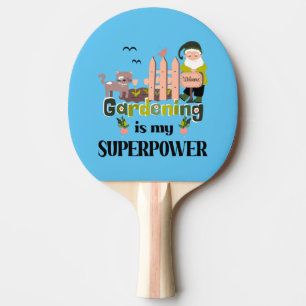 Raquette De Ping Pong Superpuissance du jardin, jardinier mignon