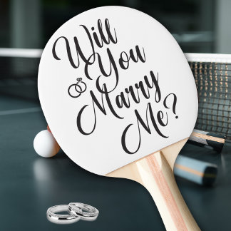Raquette De Ping Pong Surprise Proposal “Will You Marry Me?” 