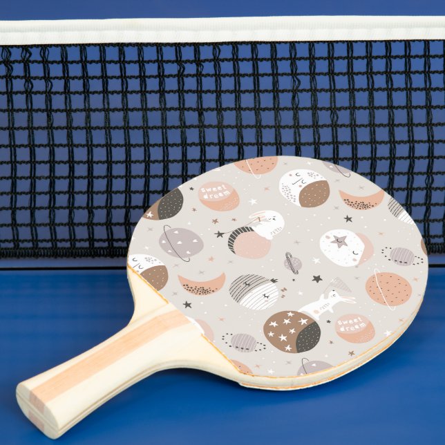 Raquette De Ping Pong Sweat Dream Bunnies Dans Motif spatial (Insitu)