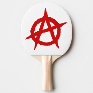 Raquette De Ping Pong Symbole anarchique musique punk rouge culture sign
