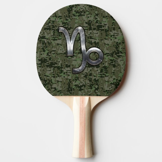 Raquette De Ping Pong SYMBOLE Zodiaque Capricorne Camouflage numérique v (Dos)