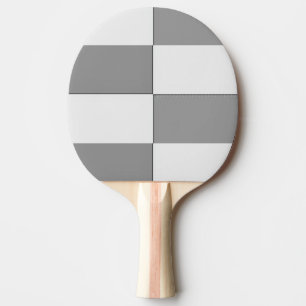 Raquette De Ping Pong Tableau d'échecs gris et blanc