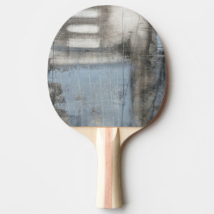 Raquette De Ping Pong Tableau gris et bleu Abstrait