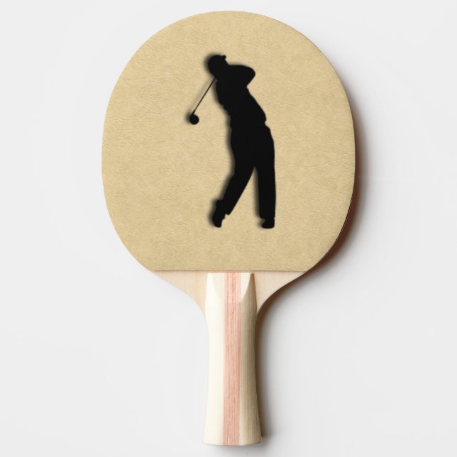 Raquette De Ping Pong Tan Leather Golf (Dos)