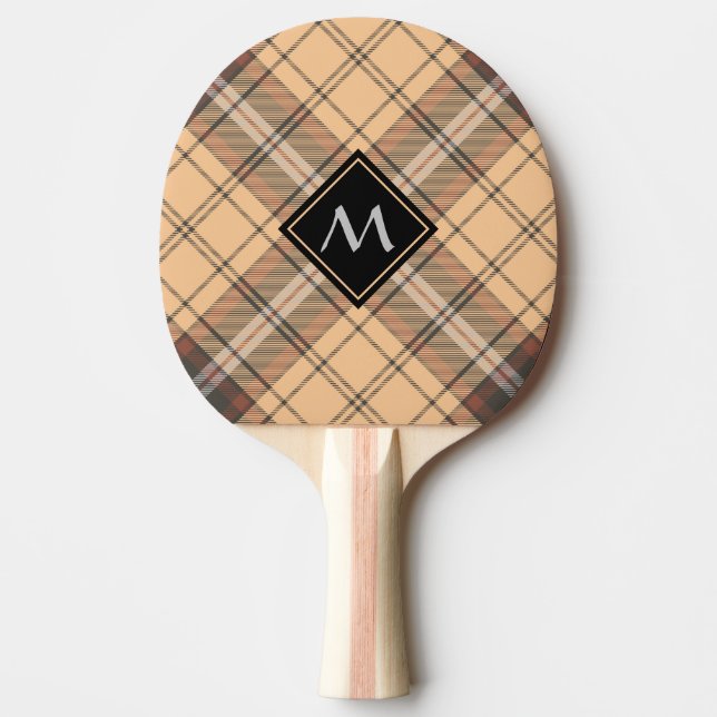 Raquette De Ping Pong Tartan beige et Brown (Devant)