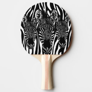 Raquette De Ping Pong Tendance Zebra Herd sur Zebra Imprimer