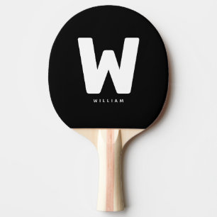 Raquette De Ping Pong Tennis de table Monogramme Personnalisé Moderne