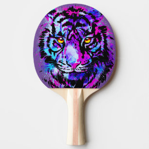 Raquette De Ping Pong Tête de tigre réaliste - Pagaie de ping de tigre