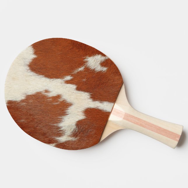 Raquette De Ping Pong texture Brown et blanche de la vache (Côté)