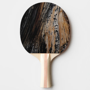 Raquette De Ping Pong Texture d'écorce d'arbre brûlé