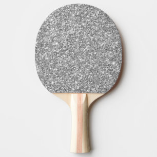 Raquette De Ping Pong Texture Parties scintillant blanche solide Imprime