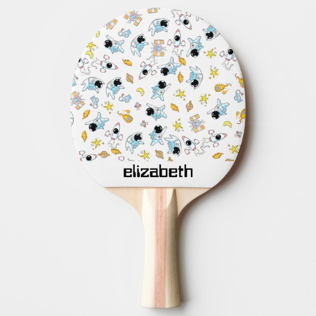 Raquette De Ping Pong Thème astronaute dans l'espace (Devant)