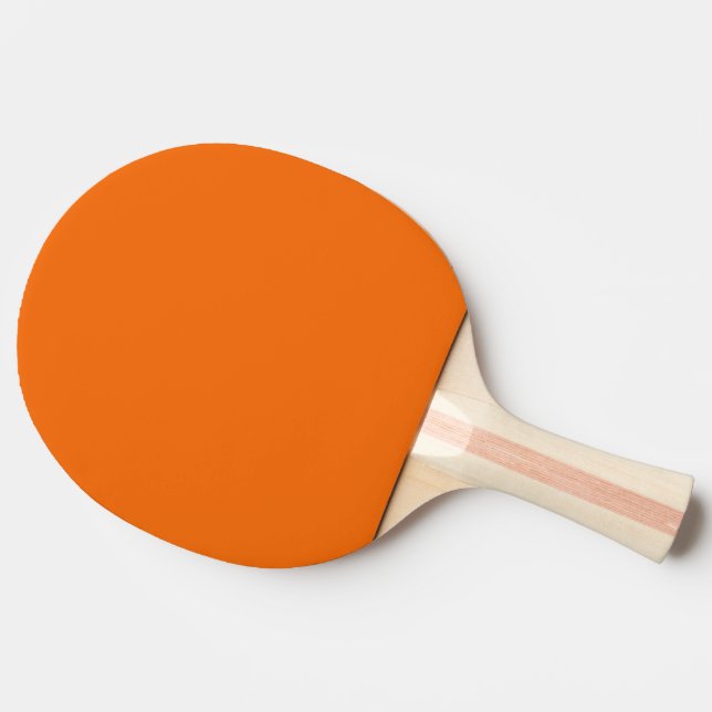 Raquette De Ping Pong Tigre de couleur solide orange (Côté)