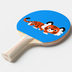 Raquette De Ping Pong Tigre de dessin mignon sur la pagaie à bascule
