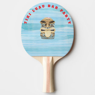 Raquette De Ping Pong tiki luau île tropicale plage 