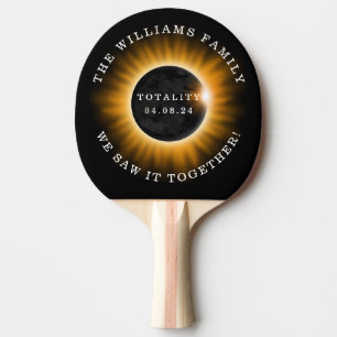 Raquette De Ping Pong Totalité Éclipse solaire Personnalisée