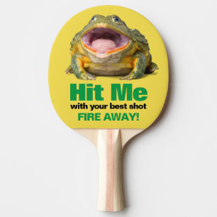 Raquette De Ping Pong Touchez-Moi Avec Votre Meilleure Grenouille À Bouc