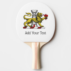 Raquette De Ping Pong Tour Lion Emblème de la Crête Fleur de Lis C