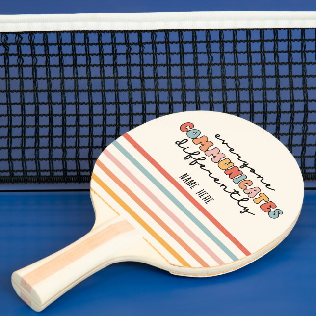 Raquette De Ping Pong Tout Le Monde Coloré Communique Différemment (Insitu)