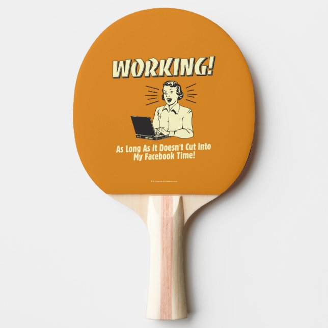 Raquette De Ping Pong Travail : Couper dans le temps Facebook (Devant)