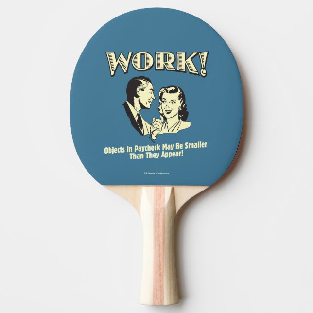 Raquette De Ping Pong Travail : Plus Petit Qu'Ils N'Apparaissent (Devant)