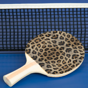 Raquette De Ping Pong Trendy élégant audacieux léopard fourrure poster d