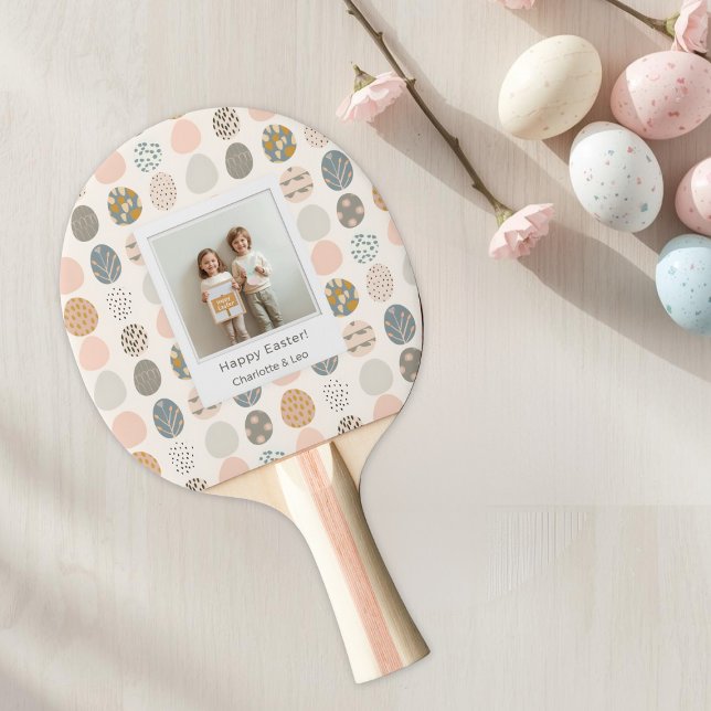 Raquette De Ping Pong Trendy Pastel Easter Photo Paddle | Personalized (Créateur téléchargé)